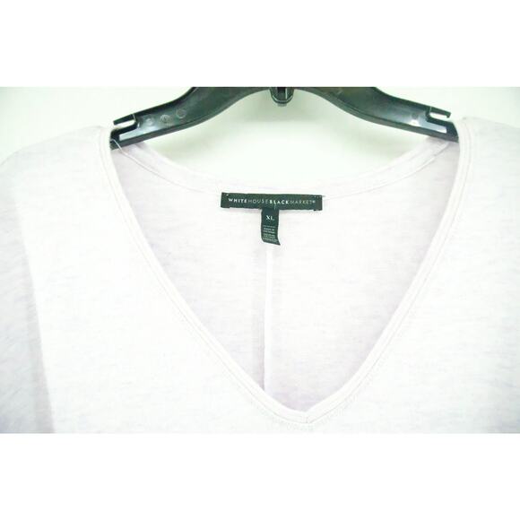 White House black market women’s lavender XL V-neck soft high low sweater - Picture 6 of 11